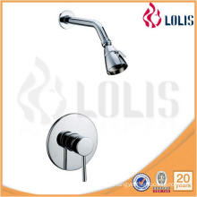 Building materials luxury chrome brass concealed shower faucet set